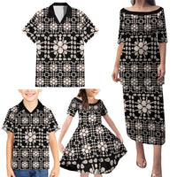 Aloha Hawaii Shell Quilt Family Matching Puletasi and Hawaiian Shirt Seamless Style LT14 - Polynesian Pride