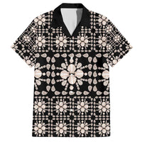 Aloha Hawaii Shell Quilt Family Matching Short Sleeve Bodycon Dress and Hawaiian Shirt Seamless Style - Polynesian Pride