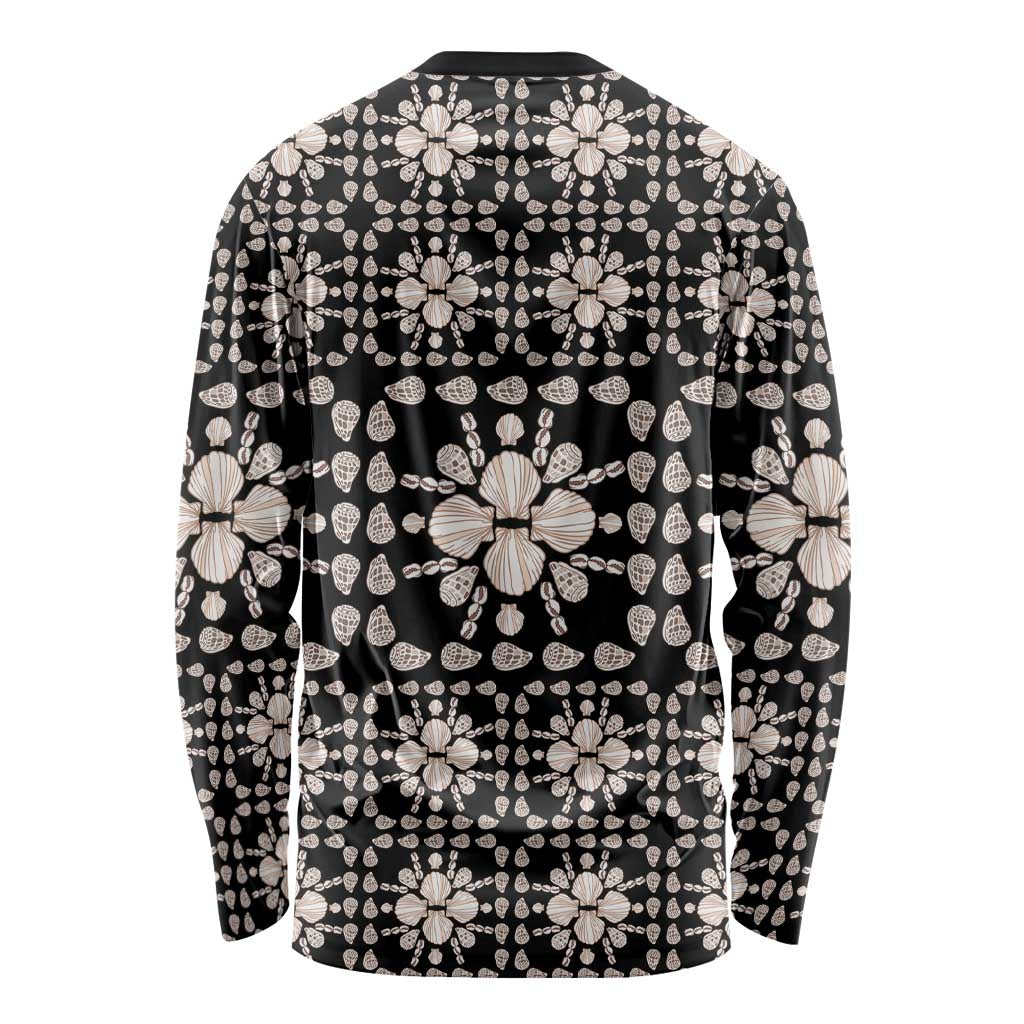 Aloha Hawaii Shell Quilt Long Sleeve Shirt Seamless Style - Polynesian Pride