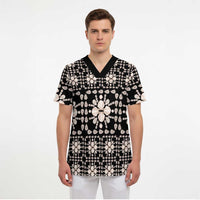 Aloha Hawaii Shell Quilt Scrub Top Seamless Style - Polynesian Pride