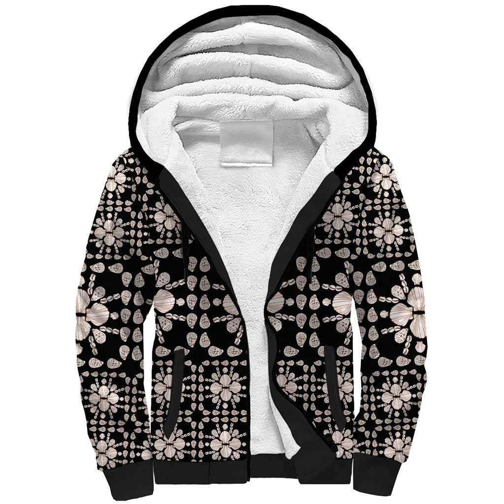 Aloha Hawaii Shell Quilt Sherpa Hoodie Seamless Style - Polynesian Pride