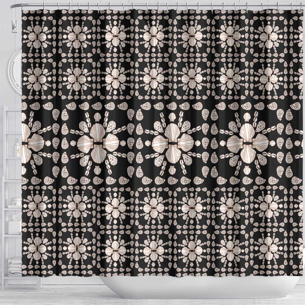 Aloha Hawaii Shell Quilt Shower Curtain Seamless Style - Polynesian Pride