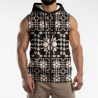 Aloha Hawaii Shell Quilt Sleeveless Zip Hoodie Seamless Style - Polynesian Pride