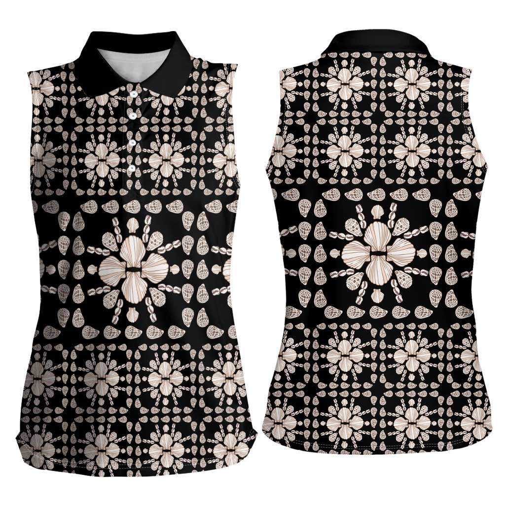 Aloha Hawaii Shell Quilt Women Sleeveless Polo Shirt Seamless Style - Polynesian Pride