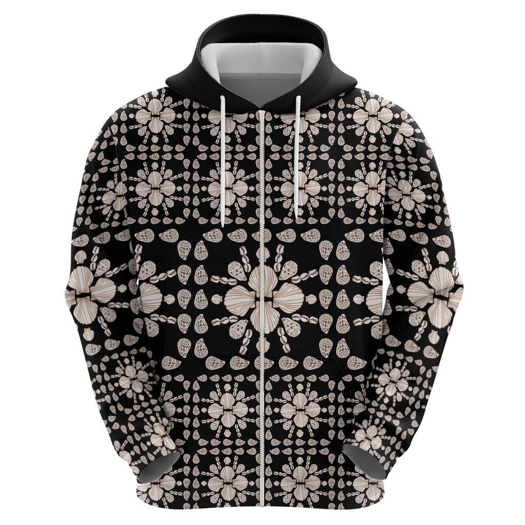 Aloha Hawaii Shell Quilt Zip Hoodie Seamless Style - Polynesian Pride
