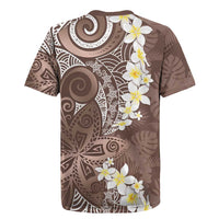 Mocha Mousse Polynesian Tribal Frangipani Tropical Vibe Rugby Jersey LT14 - Polynesian Pride