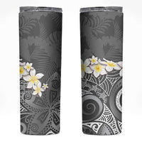 Gray Polynesian Tribal Frangipani Tropical Vibe Skinny Tumbler LT14 Gray - Polynesian Pride