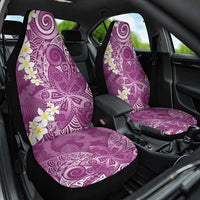 Pink Polynesian Tribal Frangipani Tropical Vibe Car Seat Cover