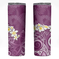 Pink Polynesian Tribal Frangipani Tropical Vibe Skinny Tumbler LT14 Pink - Polynesian Pride