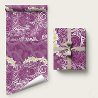 Pink Polynesian Tribal Frangipani Tropical Vibe Wrapping Paper LT14 58" × 23" Pink - Polynesian Pride