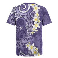 Violet Polynesian Tribal Frangipani Tropical Vibe Rugby Jersey