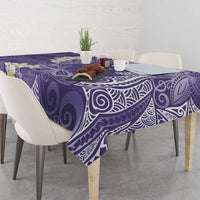 Violet Polynesian Tribal Frangipani Tropical Vibe Tablecloth LT14 - Polynesian Pride