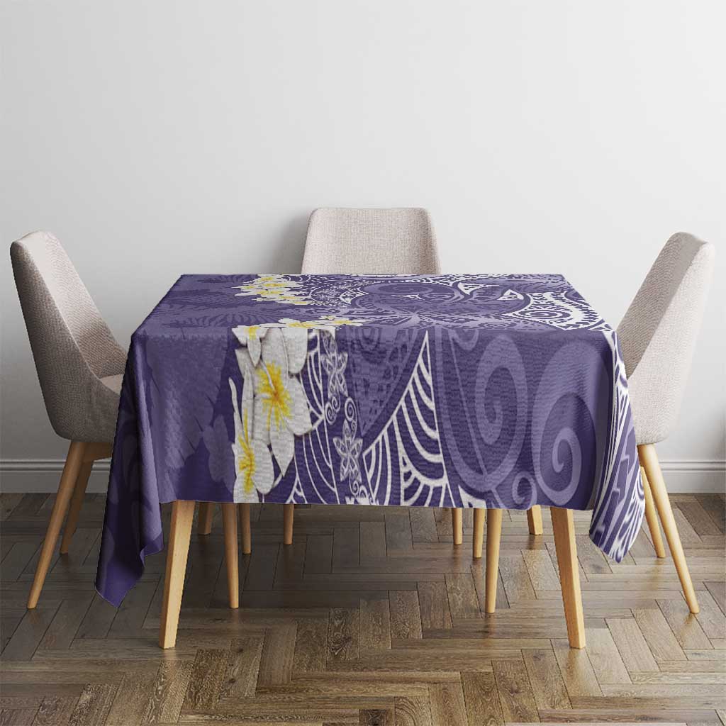 Violet Polynesian Tribal Frangipani Tropical Vibe Tablecloth LT14 - Polynesian Pride