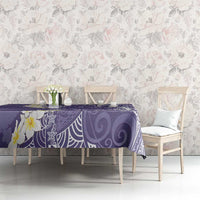 Violet Polynesian Tribal Frangipani Tropical Vibe Tablecloth LT14 - Polynesian Pride