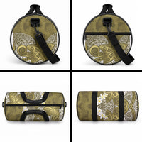 Gold Polynesian Tribal Frangipani Tropical Vibe Duffle Bag LT14 - Polynesian Pride