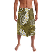 Gold Polynesian Tribal Frangipani Tropical Vibe Lavalava