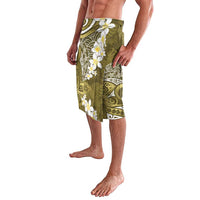 Gold Polynesian Tribal Frangipani Tropical Vibe Lavalava