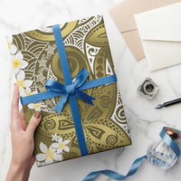 Gold Polynesian Tribal Frangipani Tropical Vibe Wrapping Paper LT14 - Polynesian Pride