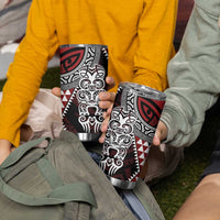 Red Aotearoa Niho Taniwha Tumbler Cup Maori Mythology Tooth - Taniko Motifs