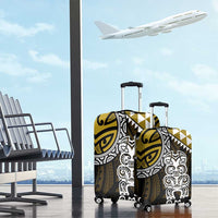 Yellow Aotearoa Niho Taniwha Luggage Cover Maori Mythology Tooth - Taniko Motifs