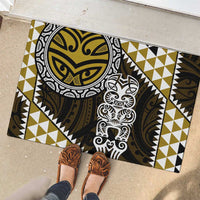 Yellow Aotearoa Niho Taniwha Rubber Doormat Maori Mythology Tooth - Taniko Motifs LT14 - Polynesian Pride
