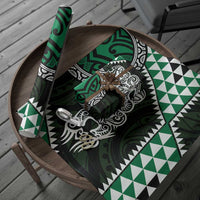 Green Aotearoa Niho Taniwha Wrapping Paper Maori Mythology Tooth - Taniko Motifs LT14 - Polynesian Pride