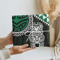 Green Aotearoa Niho Taniwha Wrapping Paper Maori Mythology Tooth - Taniko Motifs LT14 - Polynesian Pride