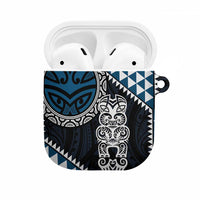 Blue Aotearoa Niho Taniwha AirPods Case Maori Mythology Tooth - Taniko Motifs - Polynesian Pride