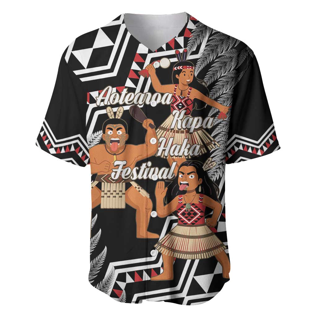 Aotearoa Kapa Haka Baseball Jersey 2025 Festival - Traditional Maori Dance LT14 Black - Polynesian Pride