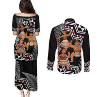 Aotearoa Kapa Haka Couples Matching Puletasi and Long Sleeve Button Shirt 2025 Festival - Traditional Maori Dance LT14 - Polynesian Pride