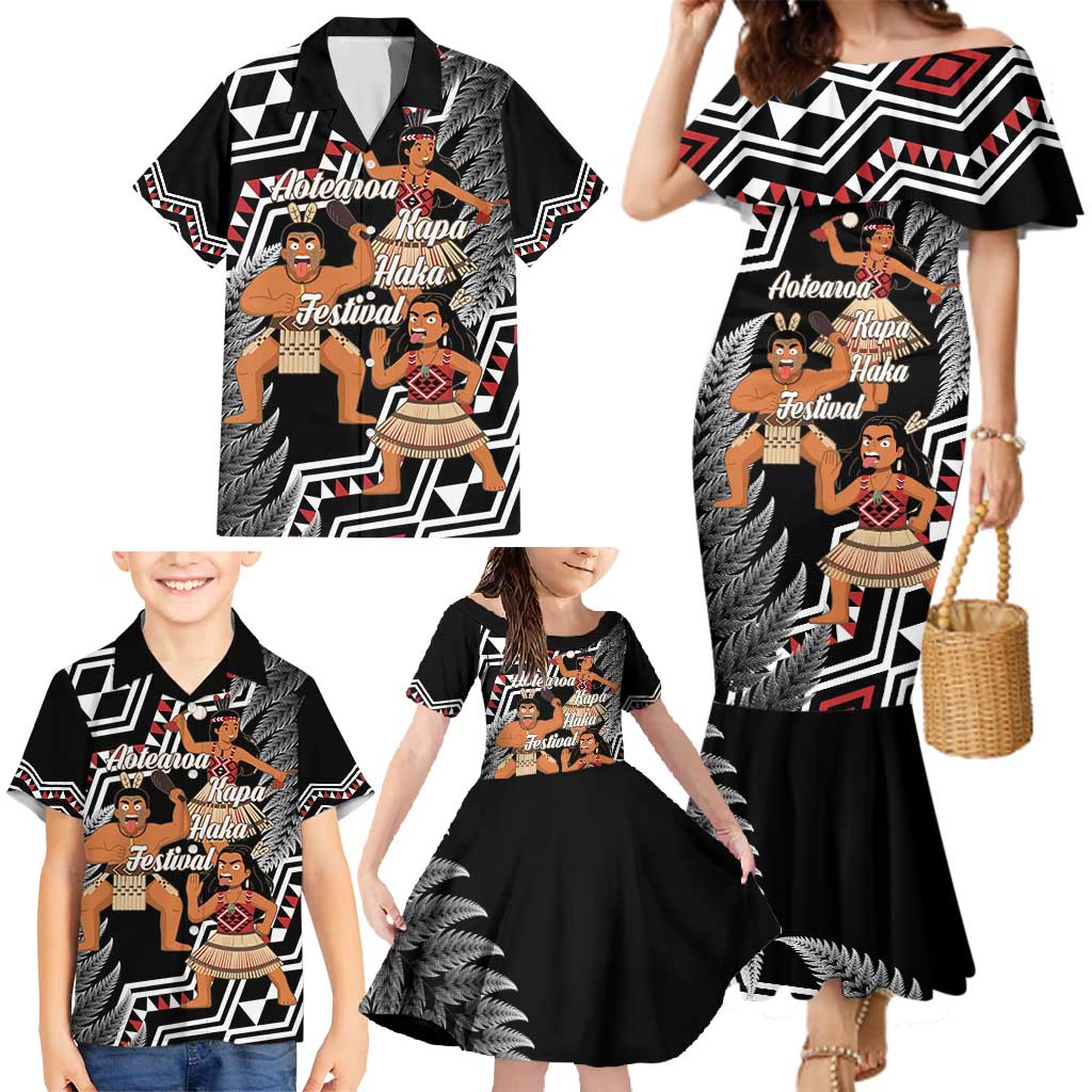 Aotearoa Kapa Haka Family Matching Mermaid Dress and Hawaiian Shirt 2025 Festival - Traditional Maori Dance LT14 - Polynesian Pride