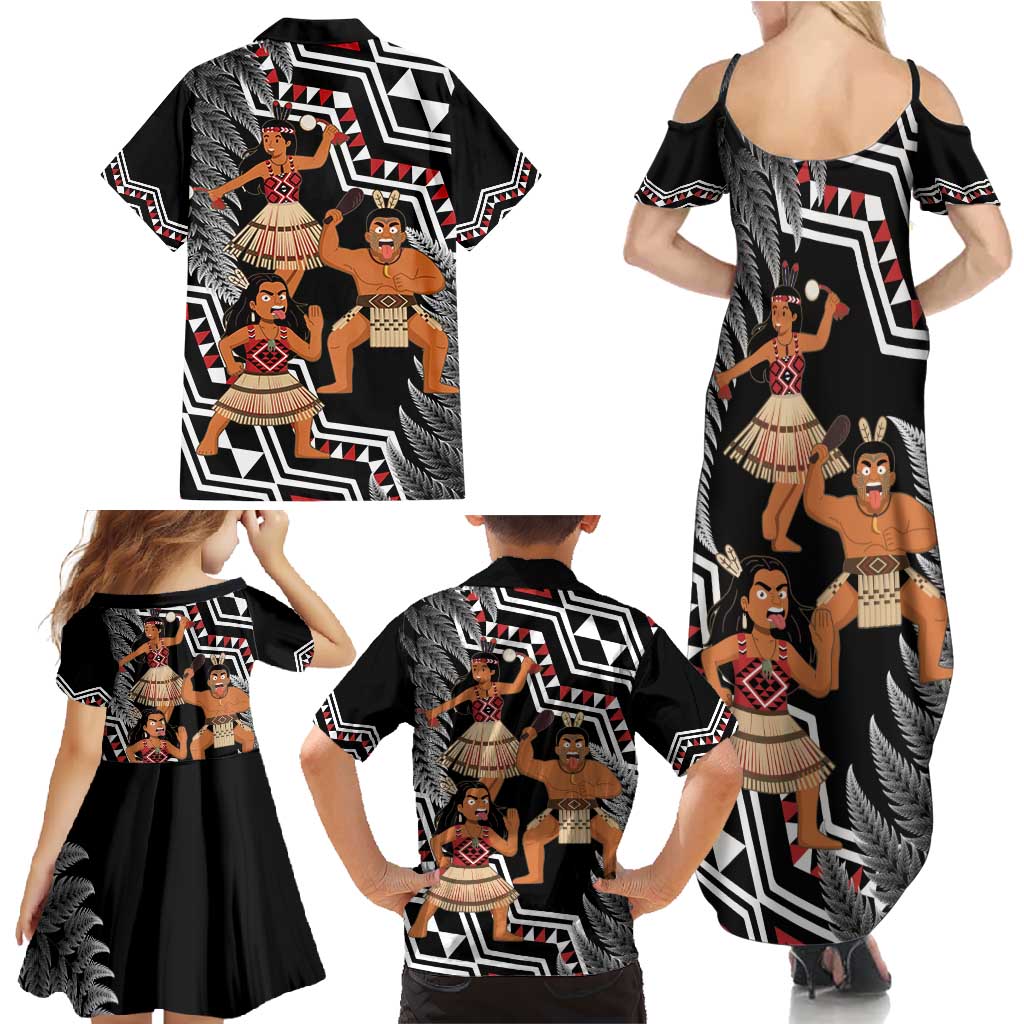 Aotearoa Kapa Haka Family Matching Summer Maxi Dress and Hawaiian Shirt 2025 Festival - Traditional Maori Dance LT14 - Polynesian Pride