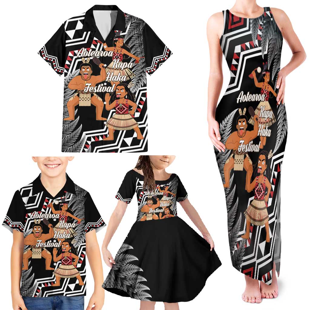 Aotearoa Kapa Haka Family Matching Tank Maxi Dress and Hawaiian Shirt 2025 Festival - Traditional Maori Dance LT14 - Polynesian Pride