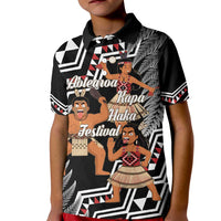 Aotearoa Kapa Haka Kid Polo Shirt 2025 Festival - Traditional Maori Dance LT14 Kid Black - Polynesian Pride