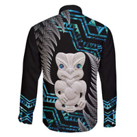 Aotearoa Taniko Paua Shell With Hei Tiki Family Matching Off The Shoulder Long Sleeve Dress and Hawaiian Shirt