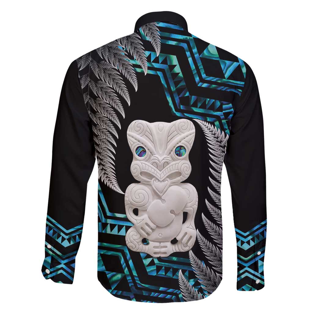 Aotearoa Taniko Paua Shell With Hei Tiki Family Matching Off Shoulder Short Dress and Hawaiian Shirt LT14 - Polynesian Pride