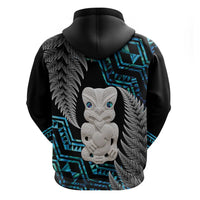 Aotearoa Taniko Paua Shell With Hei Tiki Zip Hoodie