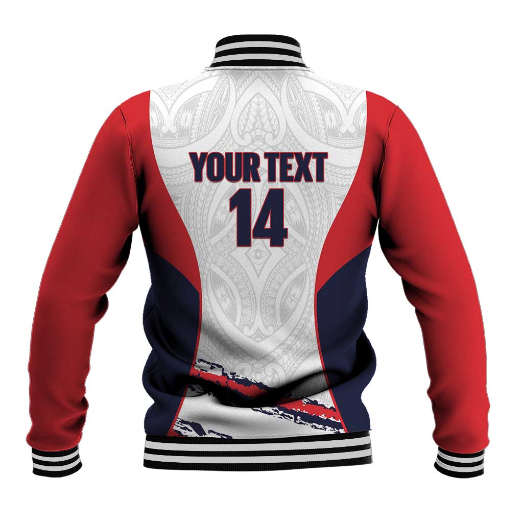 AS Venus Tahiti Football Custom Baseball Jacket Go Champions Polynesian Pattern