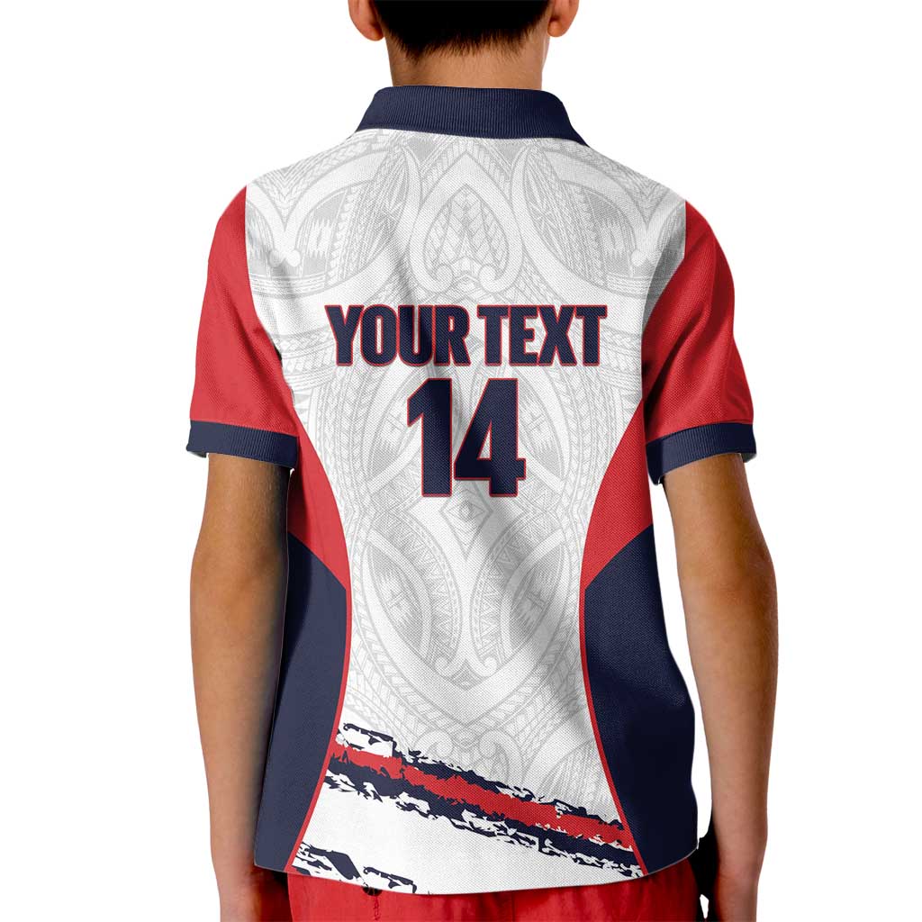 AS Venus Tahiti Football Custom Kid Polo Shirt Go Champions Polynesian Pattern