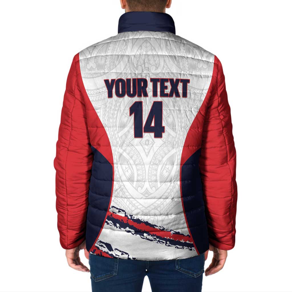 AS Venus Tahiti Football Custom Padded Jacket Go Champions Polynesian Pattern