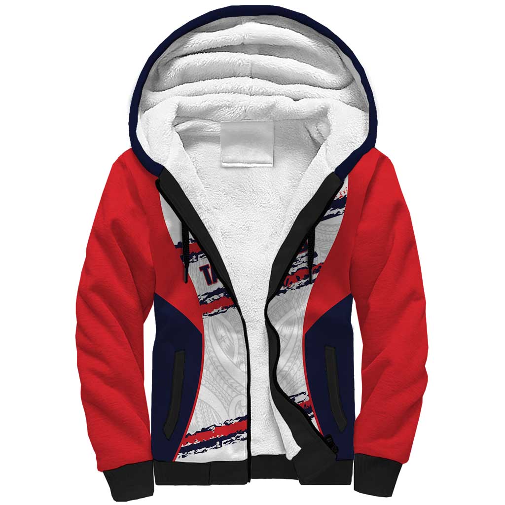 AS Venus Tahiti Football Custom Sherpa Hoodie Go Champions Polynesian Pattern