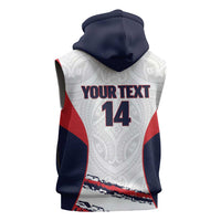 AS Venus Tahiti Football Custom Sleeveless Zip Hoodie Go Champions Polynesian Pattern
