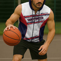 AS Venus Tahiti Football Custom Sleeveless Zip Hoodie Go Champions Polynesian Pattern