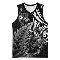 New Zealand Lizard Basketball Jersey Silver Fern Aotearoa Maori - Polynesian Pride