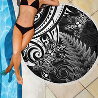 New Zealand Lizard Beach Blanket Silver Fern Aotearoa Maori