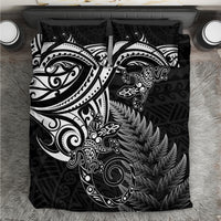New Zealand Lizard Bedding Set Silver Fern Aotearoa Maori