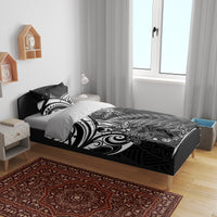 New Zealand Lizard Bedding Set Silver Fern Aotearoa Maori