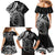 New Zealand Lizard Family Matching Mermaid Dress and Hawaiian Shirt Silver Fern Aotearoa Maori LT14 - Polynesian Pride