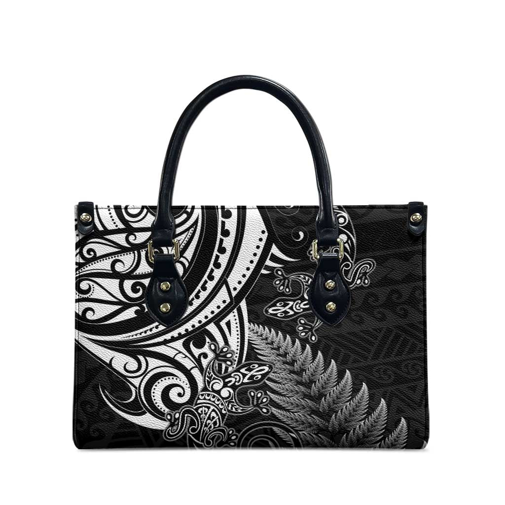 New Zealand Lizard Leather Bag Silver Fern Aotearoa Maori - Polynesian Pride