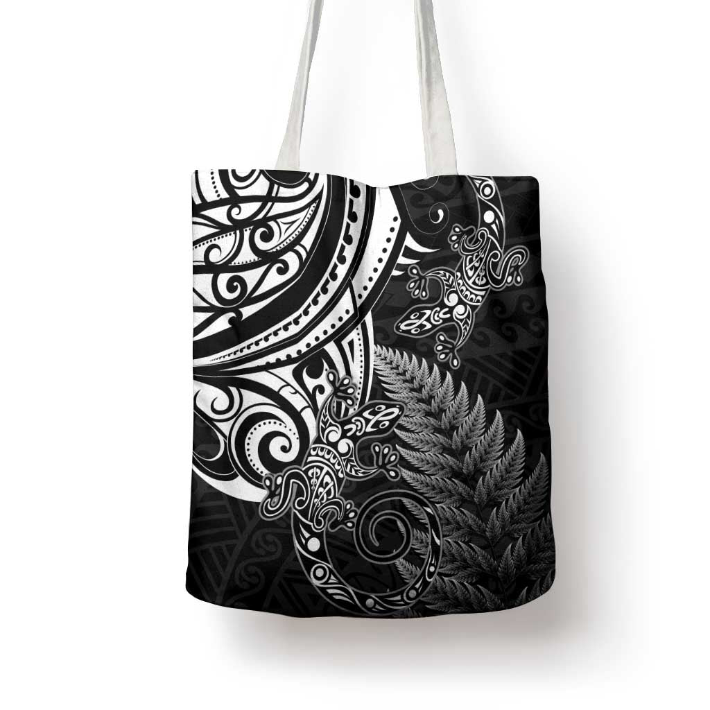 New Zealand Lizard Tote Bag Silver Fern Aotearoa Maori - Polynesian Pride